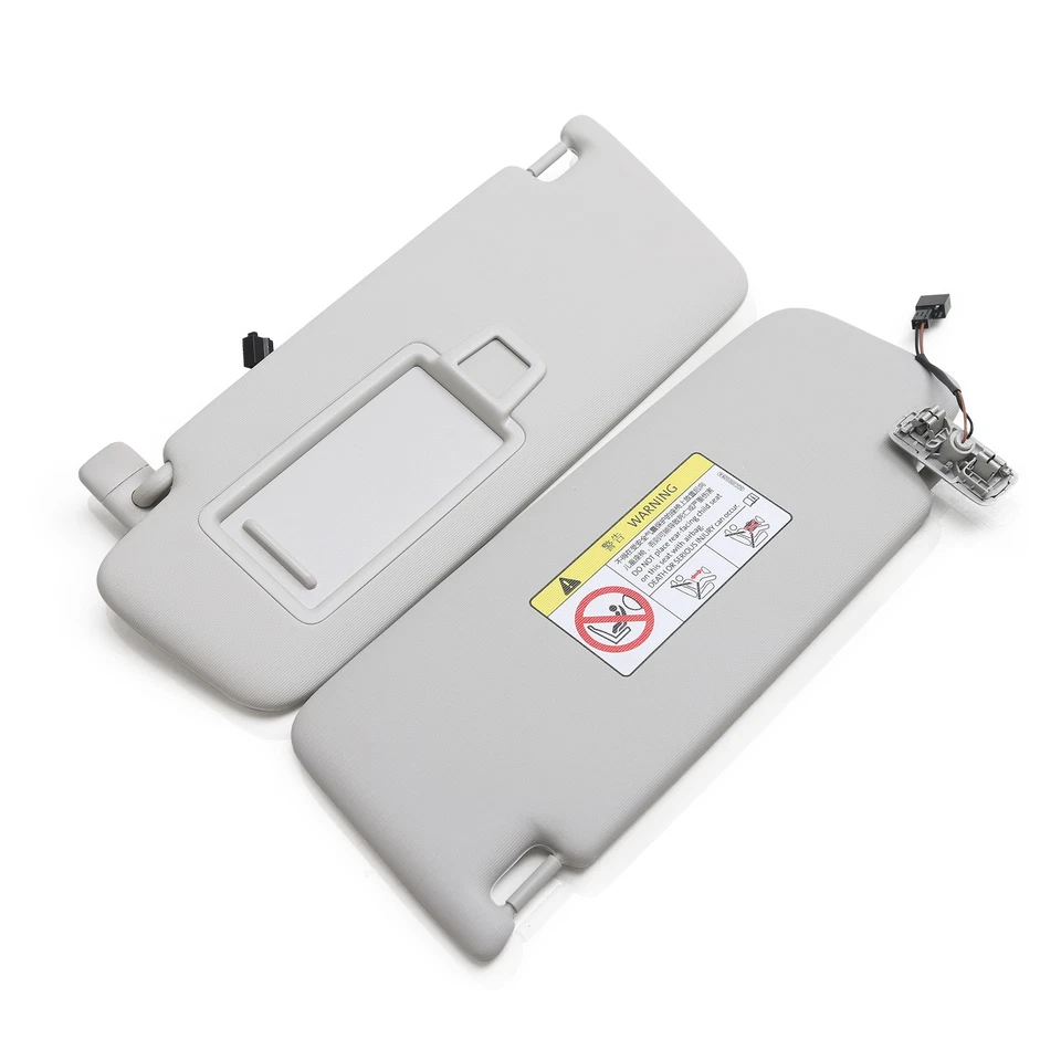 2x Visera izquierda+derecha con espejo de maquillaje apto para Volkswagen Passat Golf Jetta CC Foto 2 de 4