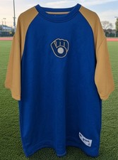 VTG Lee Sport Milwakee Brewers Warm Up Shirt Size XL