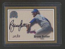 2000 FLEER GREAT OF THE GAME  BRUCE SUTTER AUTOGRAPH #ED 20/83  HOF  RARE  FIND