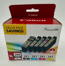 Genuine Canon PGI-280 XL CLI-281 5 Color Pack Ink Tanks Cartridges In Box