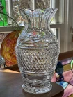 Vtg Waterford Crystal Vase Glendore Pattern w/ Scalloped Edged Rim 9” Beautiful