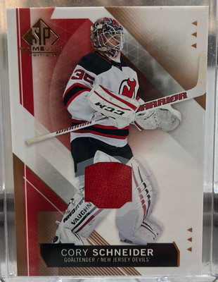 CORY SCHNEIDER 2015-16 Upper Deck SP Game Used Jersey