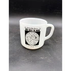 Vintage Fire-King Milk Glass Mug 1969 Moon Landing St Louis Globe Democrat USA