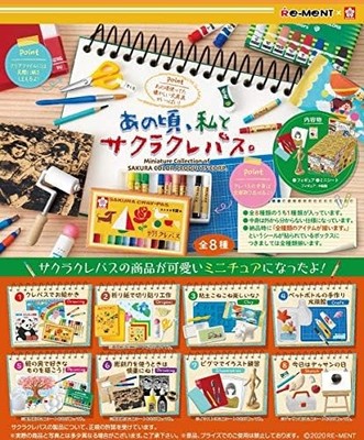 Re-Ment That Time I and Sakura Cray-pas BOX 2020 Miniature Toy Stationery Japan