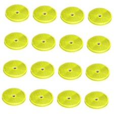 16 Pack Front Round Reflector for Driveway Fence Gate Posts Yellow Green