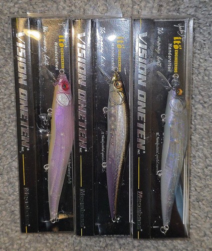Lot De 3 Megabass Vision Oneten 110 – Jerkbait Limité SPC, Rare, Leurre Bar