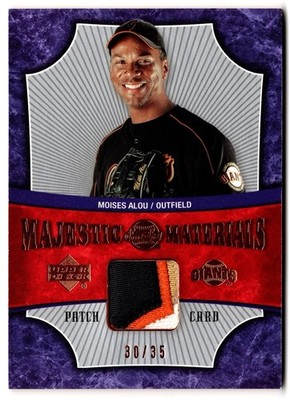 MOISES ALOU 2005 Upper Deck Sweet Spot Majestic Materials Patch Relic /35 GIANTS