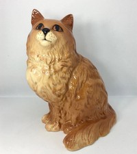 Beswick England 1867 Vintage Rare Lge Glazed Sitting Ginger Perserkatze Statue