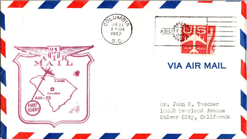 Southern Airways First Flight Columbia South Carolina - Myrtle Beach SC - 1962