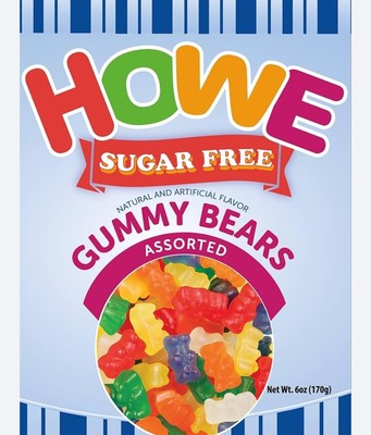 2 6 oz howe sugar free gummy bears free shipping 