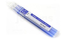 9  3 pcs. PILOT FRIXION ERASABLE BALL POINT GEL PEN REFILL Blue 0.7mm Fine 