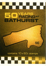 2012 50 Years Bathurst - Stamp booklet Barcode 123208 APTA Melbourne Overprint