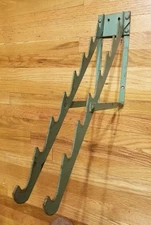 Antique Metal General Store Display Bracket Shovel Rake Tool Wall Rack Holder