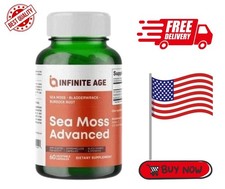 INFINITE AGE 1250mg Sea Moss Advanced Superfood, High-Potency, Vegan - 60 Count