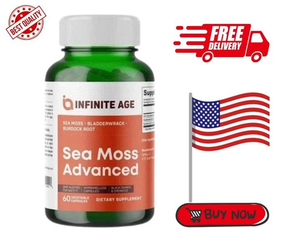 #ad #ad INFINITE AGE 1250mg Sea Moss Advanced Superfood High Potency Vegan 60 Count $17.90
