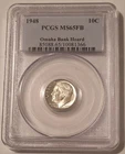 1948 Roosevelt Dime MS65 FB PCGS OBH