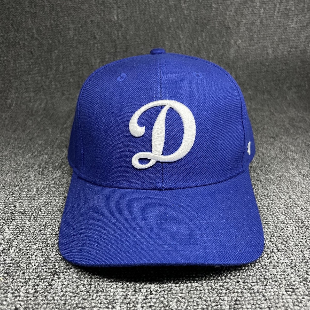 Los Angeles Dodgers '47 Clean Up Hat Royal Blue Script D Adjustable Cap NEW