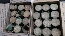 Lot de 24 boîtiers de disques cylindriques ASIS Edison Amberol vides d'origine mauvais état