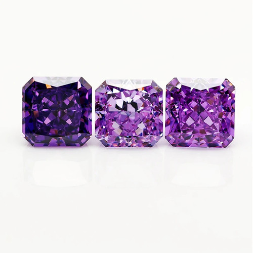  5A Colori Qualità Taglio Cuscino 0,6-5ct Laboratorio Cubic Zirconia Stone 5pz Ingrosso - Foto 4 di 30