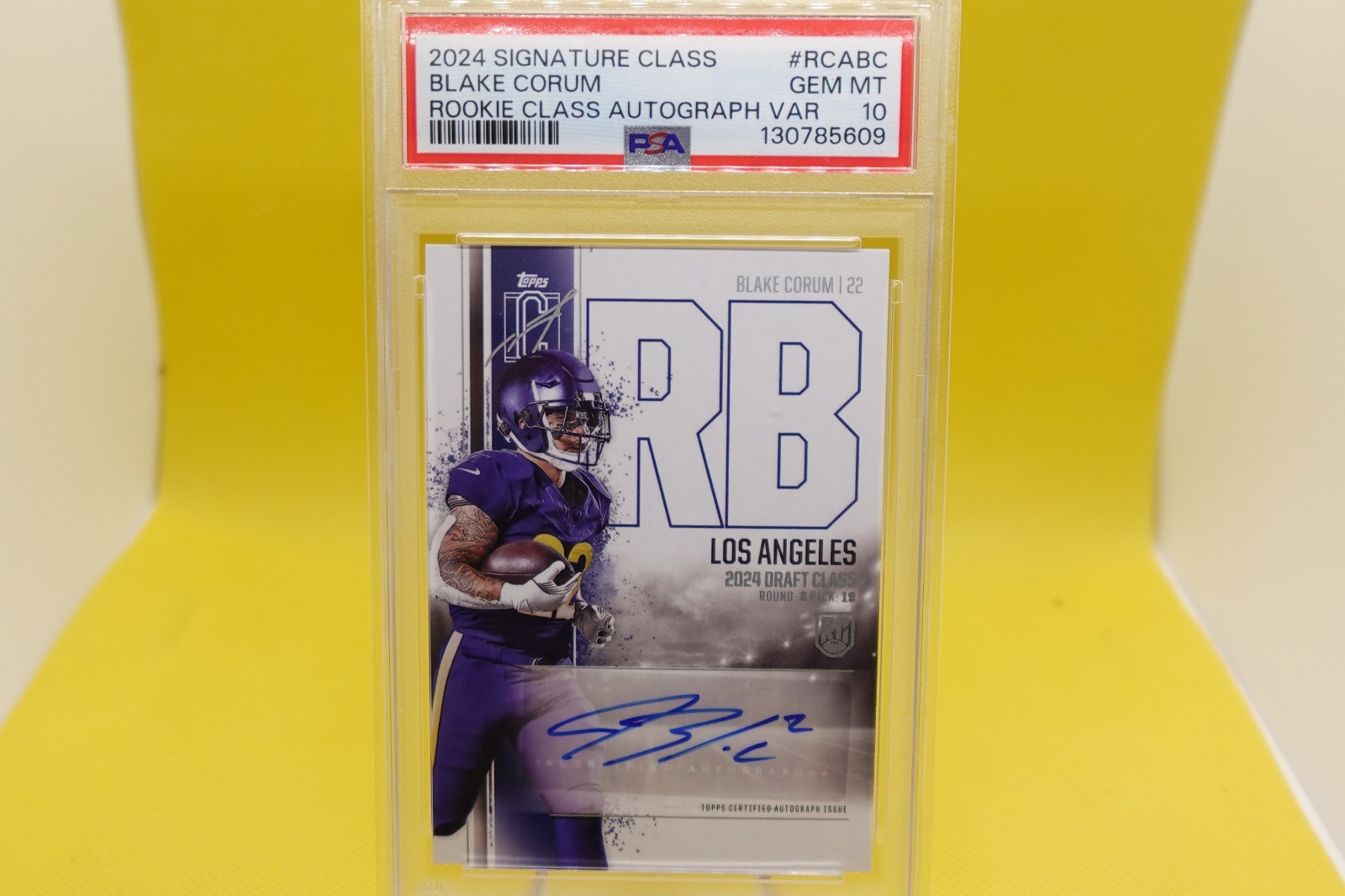 Blake Corum Topps Signature Class Rookie Class Autograph Variation #RCABC Base