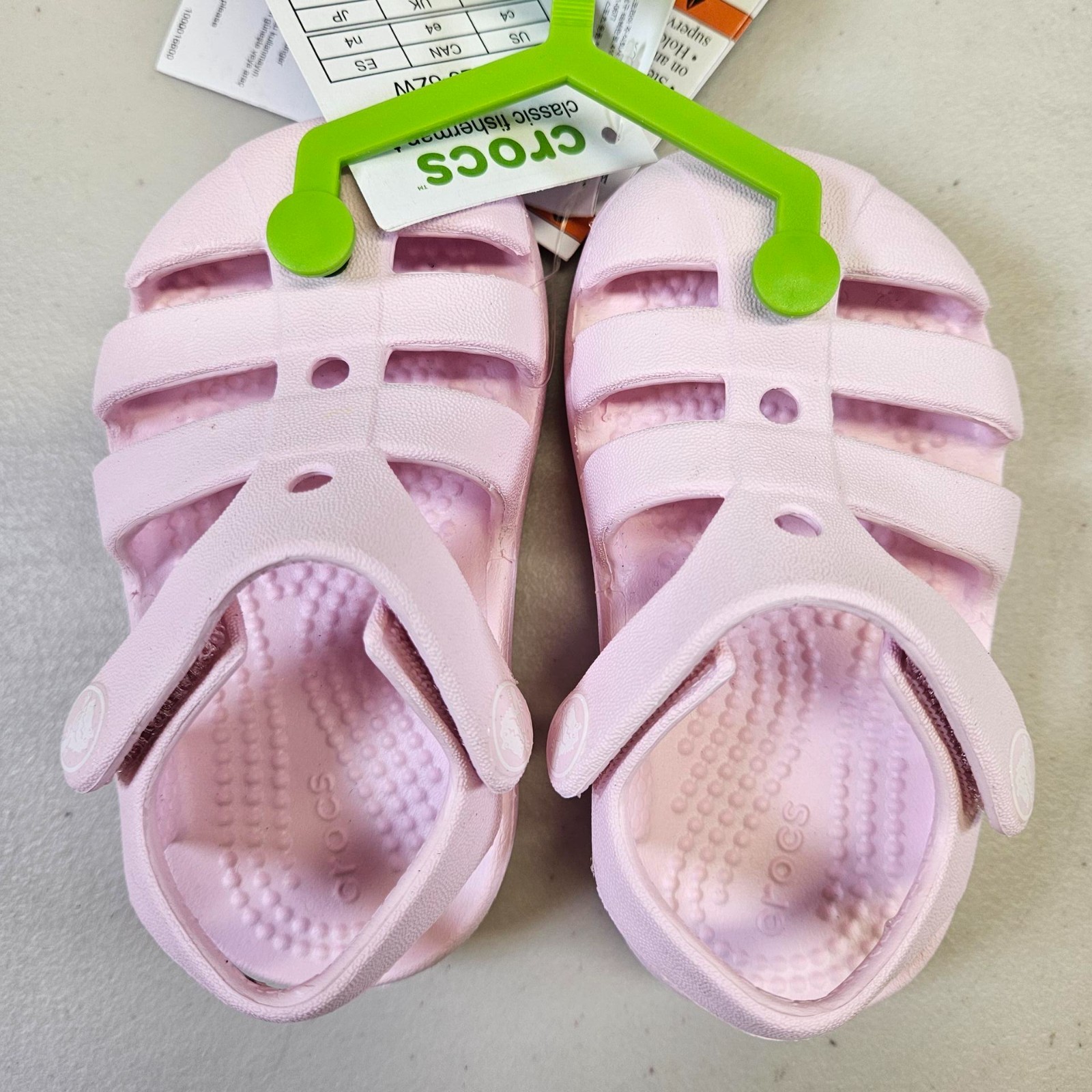 Crocs Classic Fisherman Sandals Toddler Pink UK C4 EU 19 20 Kids Shoes image 3