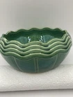 Vintage McCoy Ceramic Ruffled Ribbed Planter