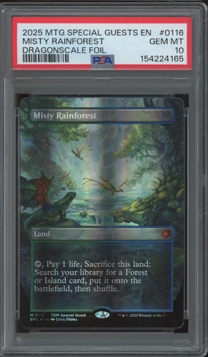 2025 MTG Special Guests Dragonscale Foil #0116 Misty Rainforest Gem Mint PSA 10