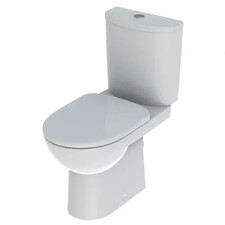 Geberit Selnova Close Coupled Toilet with Push Button Cistern - cracked top