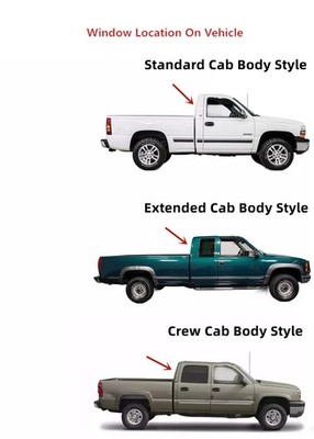Fit 1988-2000 GMC Pickup K2500 K3500 Rear Sliding Window Glass Back Slider
