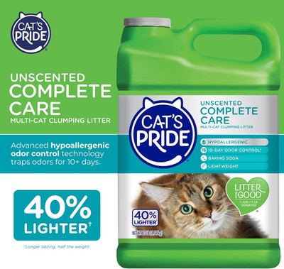 Premium Lightweight Clumping Litter: Complete Care - Up to 10 Days of Powerful O