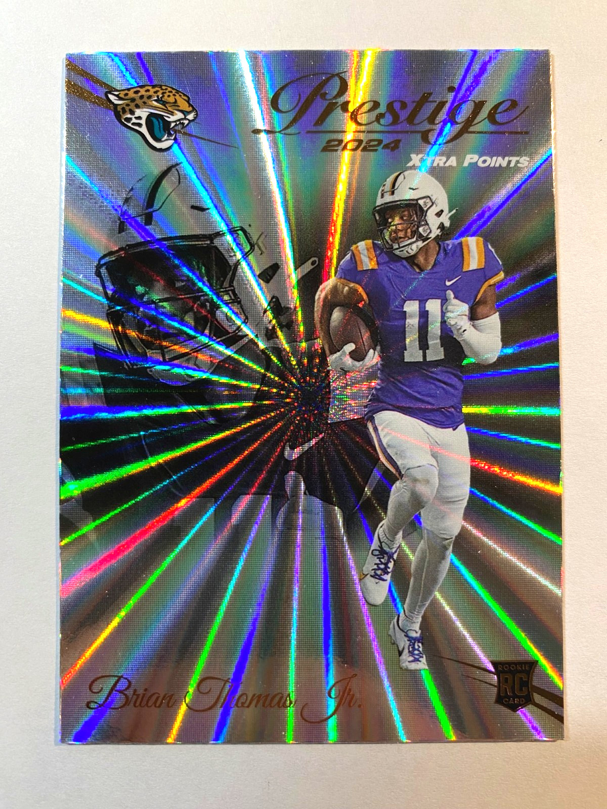 2024 Panini Prestige - Rookies - Brian Thomas Jr. #321 Xtra Points Sunburst (RC)