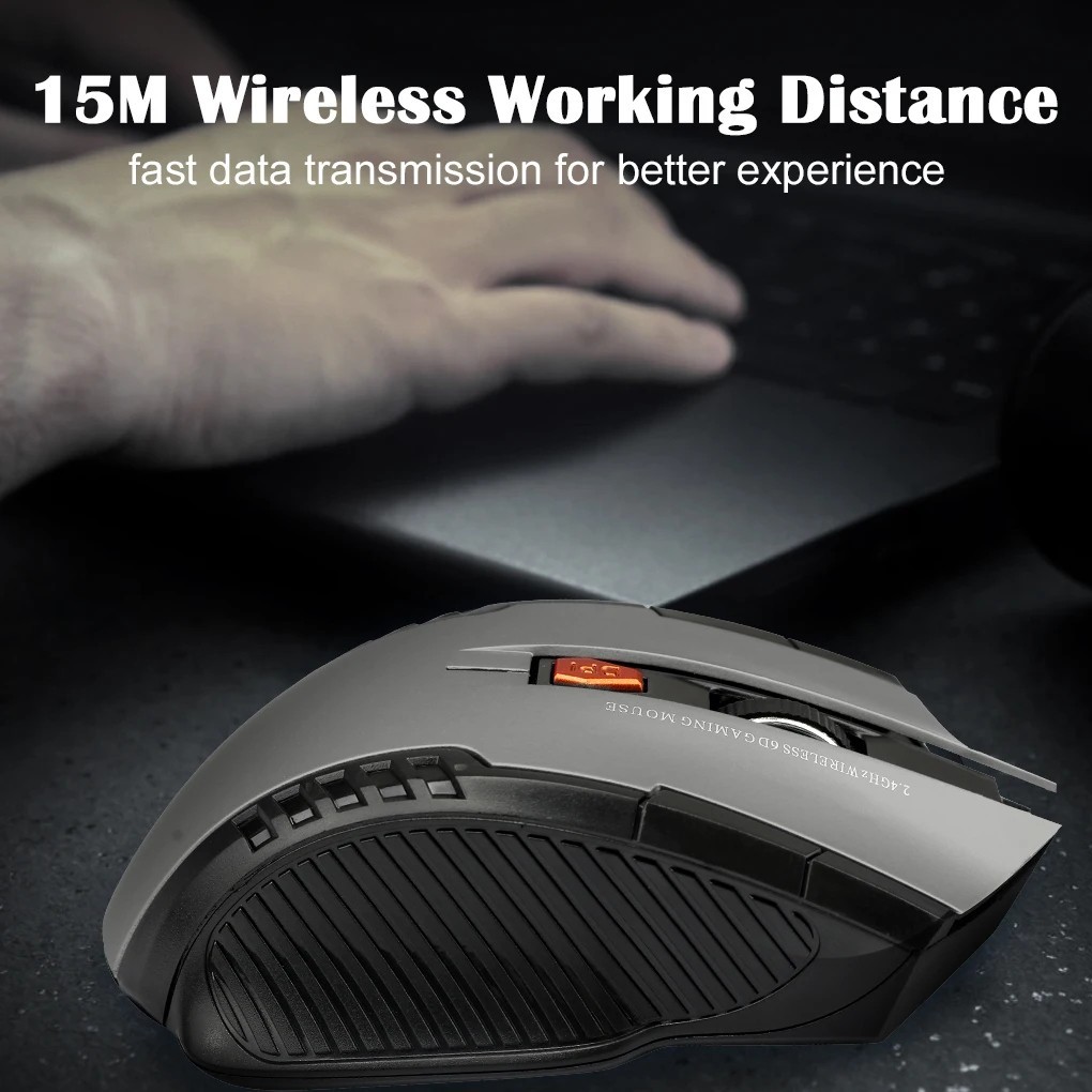 BLACK WIRELESS CORDLESS 2.4ghZ MOUSE USB DONGLE OPTICAL SCROLL FOR PC LAPTOP MAC