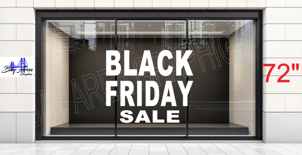Vinyl Decal BLACK FRIDAY SALE Sign for Business Storefront ORACAL 651 WATERPROOF - Image 2 of 4