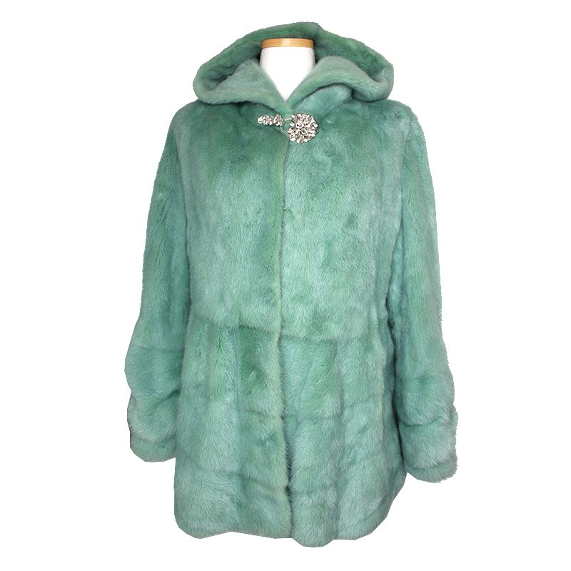 Cappotto con cappuccio pelliccia visone altra marca Copenhagen come nuovo 55 100461805