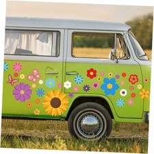 12 Sheets Daisy Stickers 130 Pcs Flower Car Decals Self Mix Style Bright Color