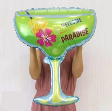 Cocktail Balloon Tropical Hawaii Birthday Party Decor Helium/Air Glossy Foil