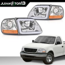 Clear Led Drl Headlightscorner Lights Fit For 97-03 Ford F15099-02 Expedition