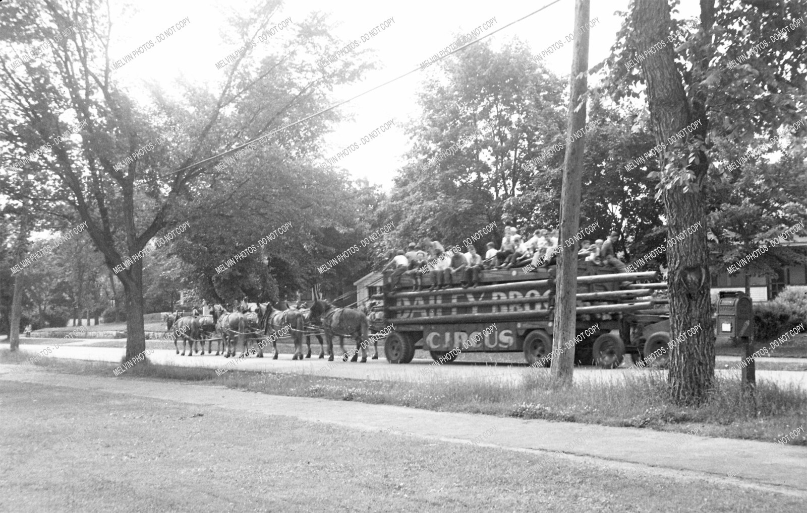 1. ORIG NEGS Bailey Bros. Circus Millinocket ME 1948 Two original 1½ X