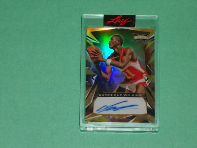 Dominique Wilkins Auto Card 1/1 2023 Leaf Vibrance Gold Refractor 