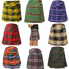 Ladies Kilt Scottish Tartan Pleated Skirt 16" Inch Length Scottish Women's Kilt