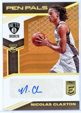 2019-20 Panini Elite Pen Pals Gold Rookie Autograph #PP-NCX Nic Claxton 3 of 10