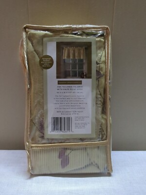 Springmaid Luxury Valance - Garden Embroidery 50'' × 18'' Knife Pleat Edge NOS