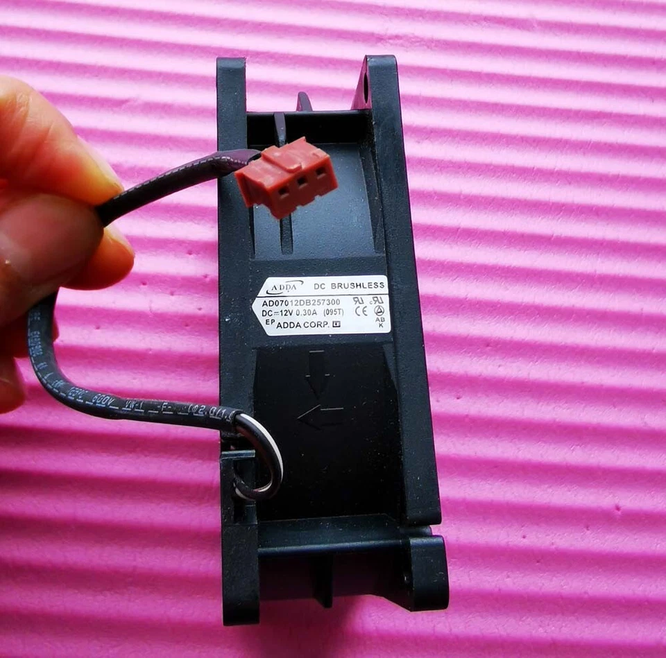 AD07012DB257300 ADDA DC12V 0.3A 7CM 3Pins 7025 Projector Cooling Fan 70*70*25MM - Image 2 of 2