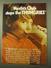 1971 Nestle's Quik Ad - Stops the Thungries