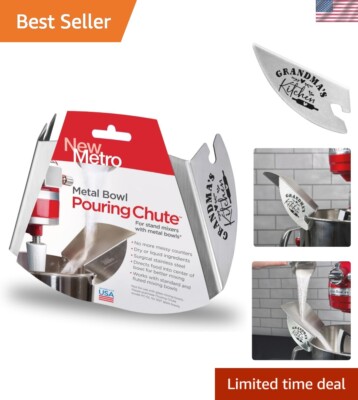 Unique Laser-Etched Pouring Chute for Mixer Bowls - Safe Mixing Solution