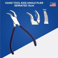 Bent/Side Angled Nose Pliers Serrated 13cm  Jewelry Making Tools  Stainless