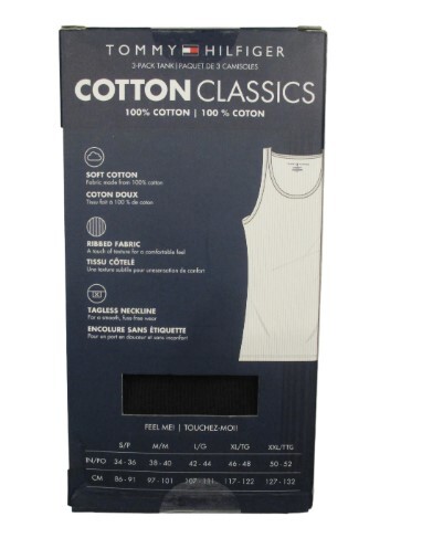 3 TOMMY HILFIGER RIBBED TANK TOP BLACK GRAY WHITE S M L XL XXL COTTON T-SHIRTS thumbnail 11