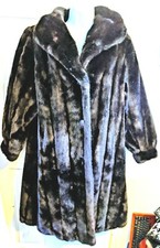 Vintage Tissavel France Faux Mink Fur Coat Pockets Sz.810 Fully Lined