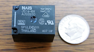 Nais JS1a-6V AJS3310 10Amp Relay 6VDC Coil