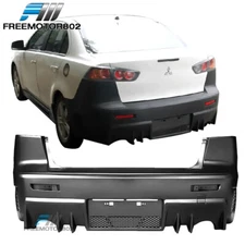 Fits 08-15 Lancer FQ FQ440 Style Rear Bumper Cover Conversion w/ Mesh Diffuser